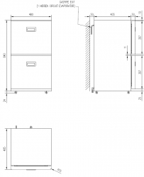 Frigoboat Edelstahl Kühlschrank MS 115 2D mit Schubladen