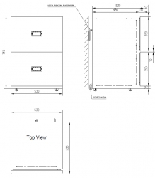 Frigoboat Edelstahl Kühlschrank MS 130 2D mit Schubladen