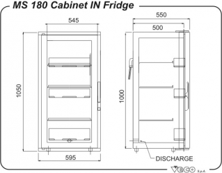 Frigoboat Edelstahl Kühlschrank MS 180 IN ohne Eisfach