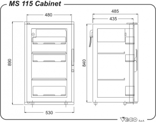 Frigoboat Edelstahl Kühlschrank MS 115 mit Eisfach