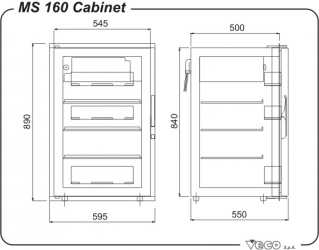 Frigoboat Edelstahl Kühlschrank MS 160 mit Eisfach