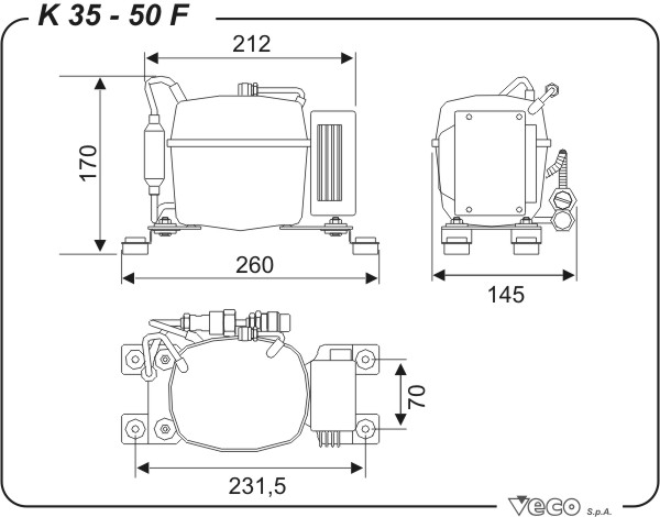 Frigoboat K 35 F, bis 340 Liter