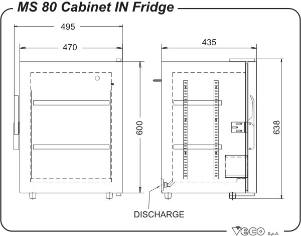 Frigoboat Edelstahl Kühlschrank MS 80 IN ohne Eisfach