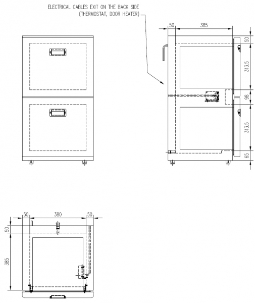 Frigoboat Edelstahl Kühlschrank MS 115 2D mit Schubladen