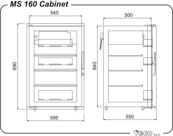 Frigoboat Edelstahl Kühlschrank MS 160 mit Eisfach