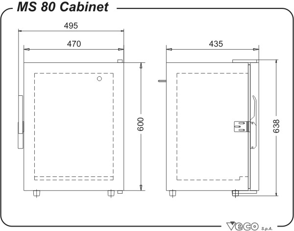 Frigoboat Edelstahl Kühlschrank MS 80 mit Eisfach